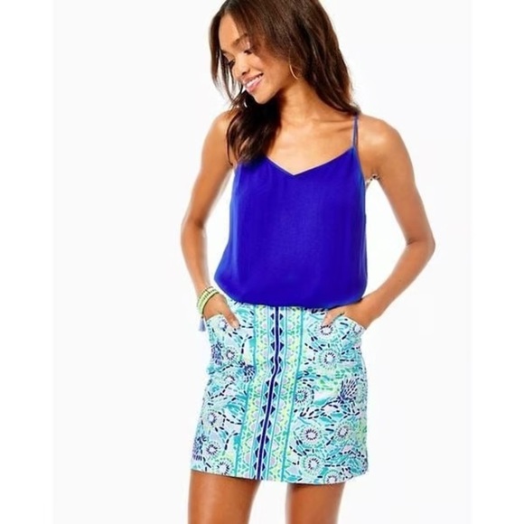 Lilly Pulitzer Marigold Skort In Open Water - Picture 1 of 8